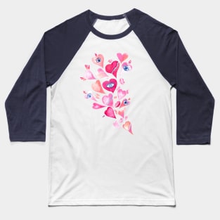 Hearts and kisses Baseball T-Shirt